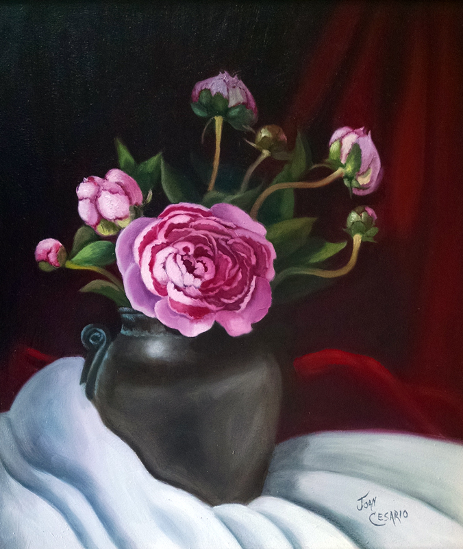 Floral with copper pot