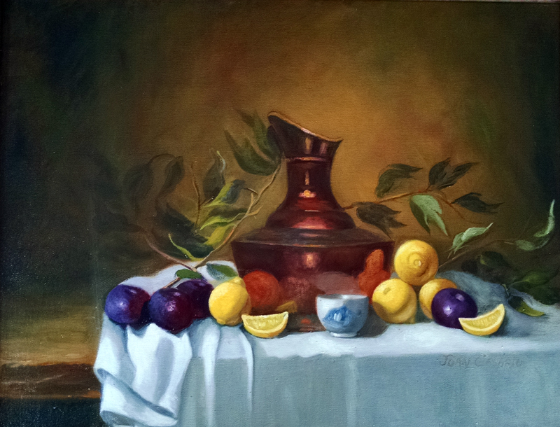 Fruit and vase